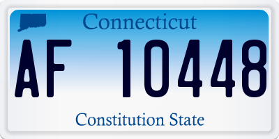 CT license plate AF10448