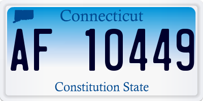 CT license plate AF10449