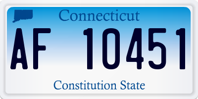 CT license plate AF10451