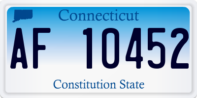 CT license plate AF10452