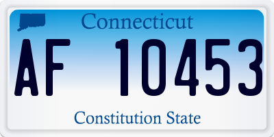 CT license plate AF10453