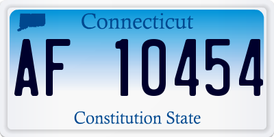 CT license plate AF10454