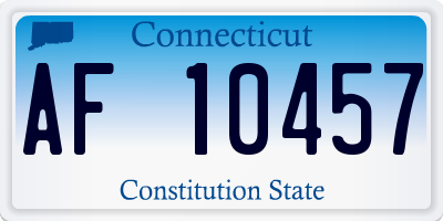 CT license plate AF10457