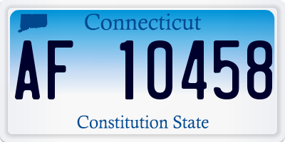 CT license plate AF10458