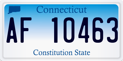 CT license plate AF10463