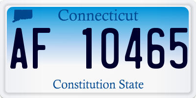 CT license plate AF10465
