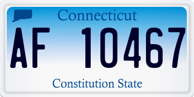 CT license plate AF10467