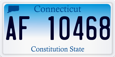 CT license plate AF10468