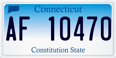 CT license plate AF10470