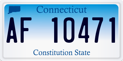 CT license plate AF10471