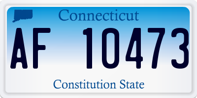 CT license plate AF10473