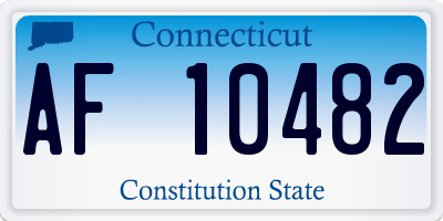 CT license plate AF10482