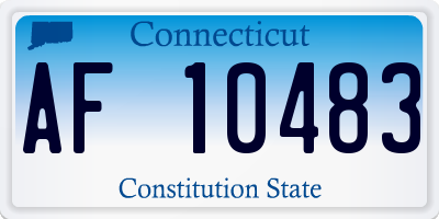 CT license plate AF10483