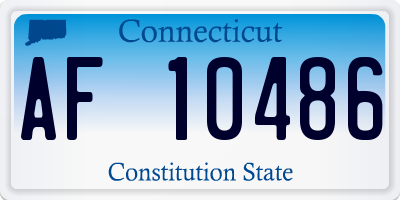 CT license plate AF10486
