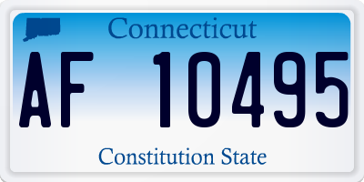 CT license plate AF10495