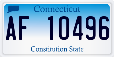 CT license plate AF10496