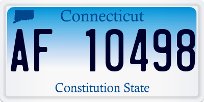 CT license plate AF10498