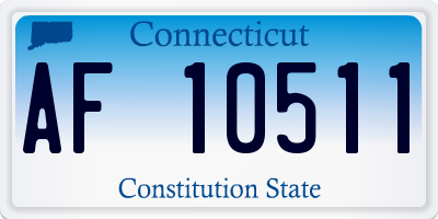 CT license plate AF10511