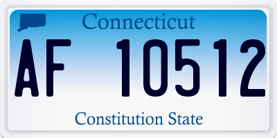 CT license plate AF10512