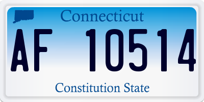 CT license plate AF10514