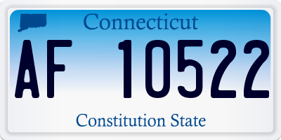 CT license plate AF10522