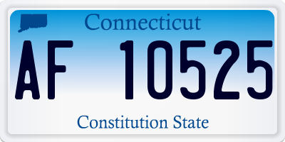 CT license plate AF10525
