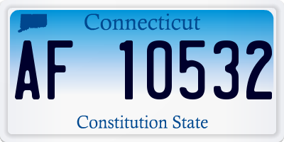 CT license plate AF10532