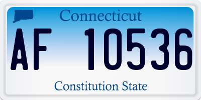 CT license plate AF10536