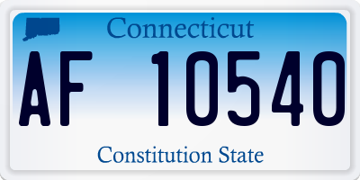 CT license plate AF10540