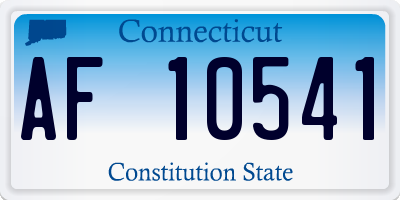 CT license plate AF10541