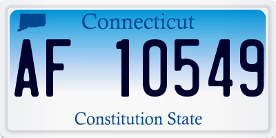 CT license plate AF10549