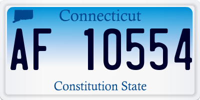 CT license plate AF10554