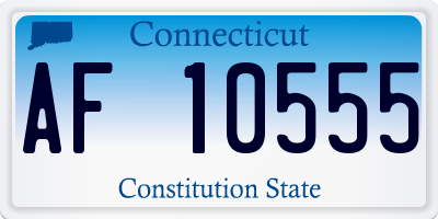 CT license plate AF10555