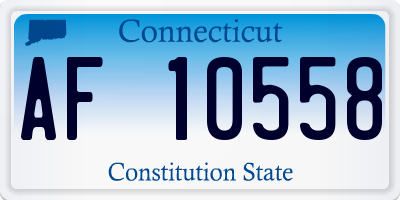 CT license plate AF10558