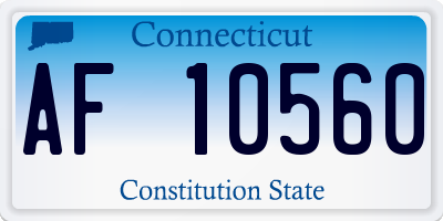 CT license plate AF10560