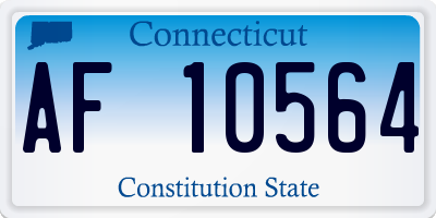 CT license plate AF10564