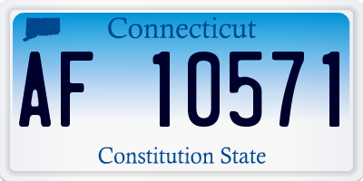 CT license plate AF10571
