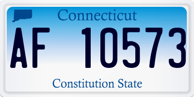 CT license plate AF10573