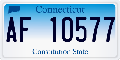 CT license plate AF10577