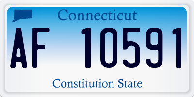 CT license plate AF10591