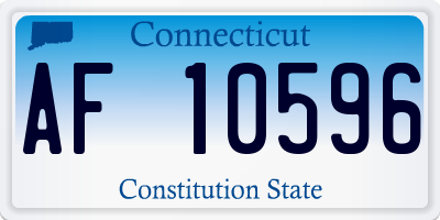 CT license plate AF10596