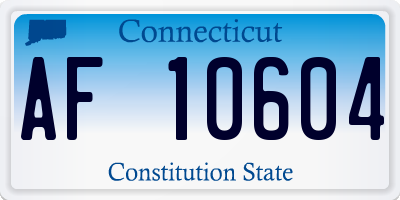 CT license plate AF10604