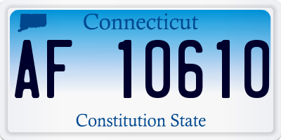 CT license plate AF10610