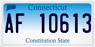 CT license plate AF10613