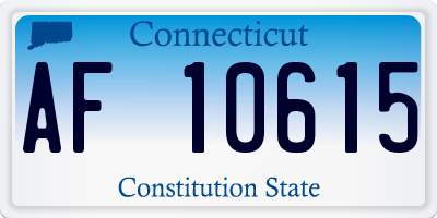 CT license plate AF10615
