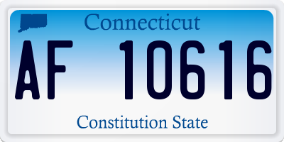 CT license plate AF10616