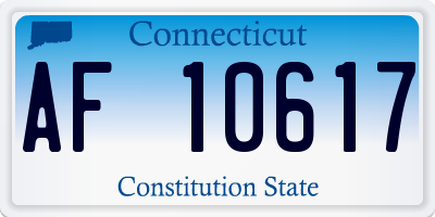 CT license plate AF10617