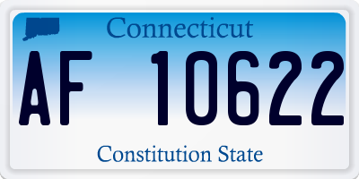 CT license plate AF10622