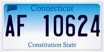 CT license plate AF10624