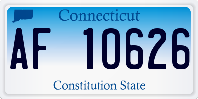 CT license plate AF10626